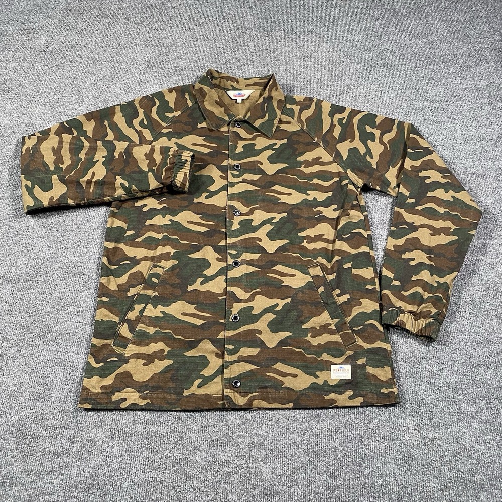 Penfield Woodland Ripstop Camo Long Sleeve Snap Shirt Mens Small Shacket - Picture 2 of 9
